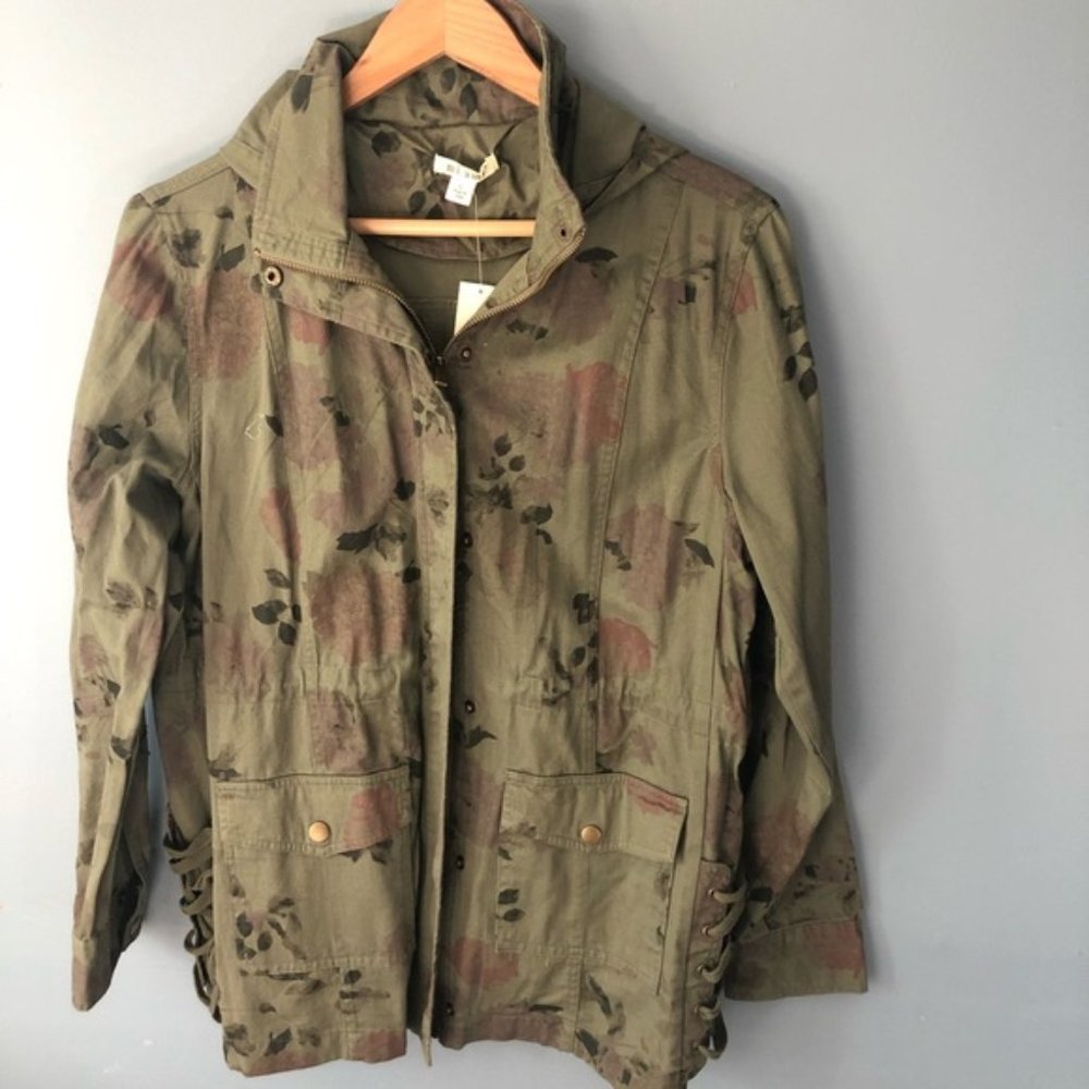 Green Flower Print jacker